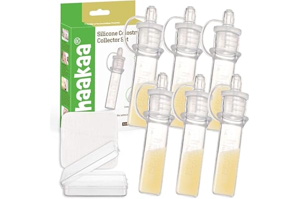 Haakaa Silicone Colostrum Collectors Set with Clear PP Storage Case 4 ml, 6 PK