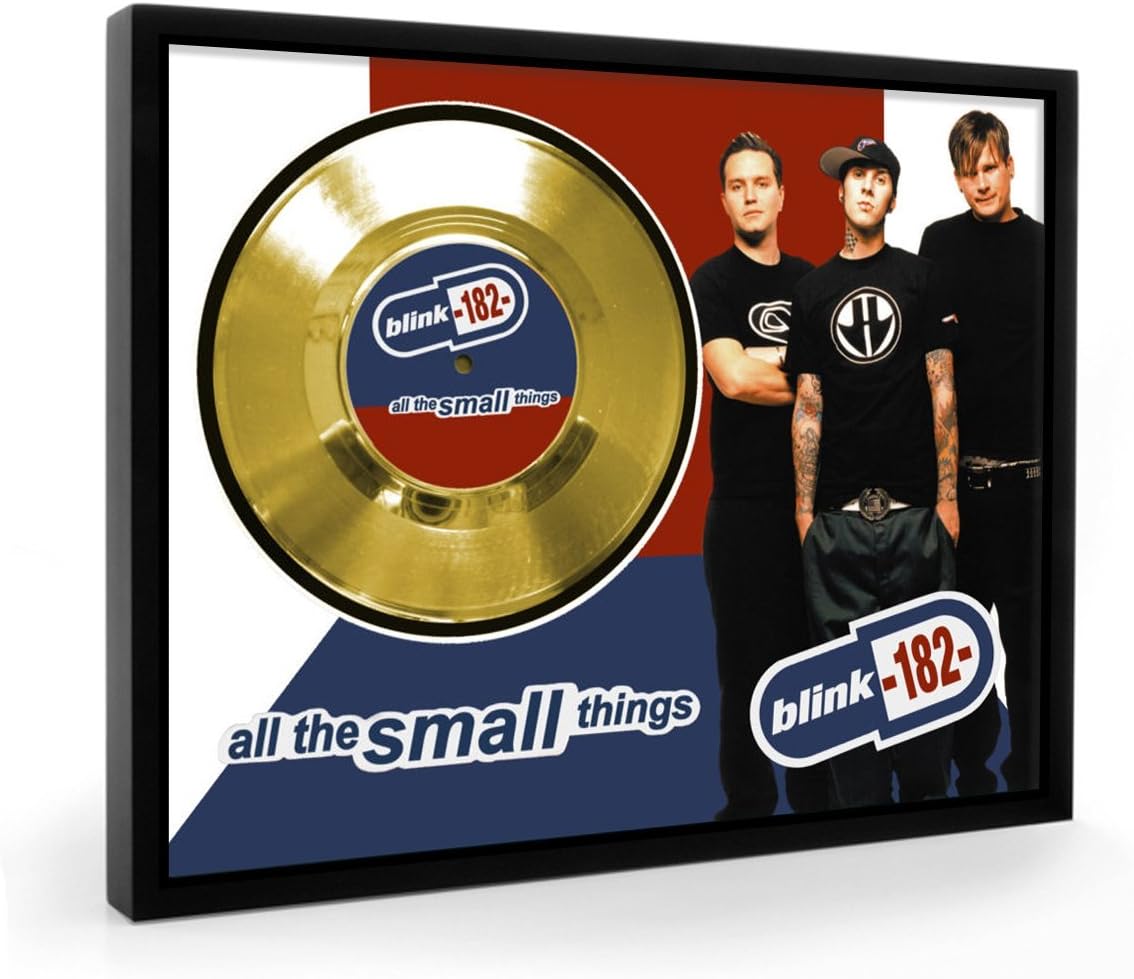 Blink 182 All The Small Things Framed Gold Disc Display Vinyl (C1)