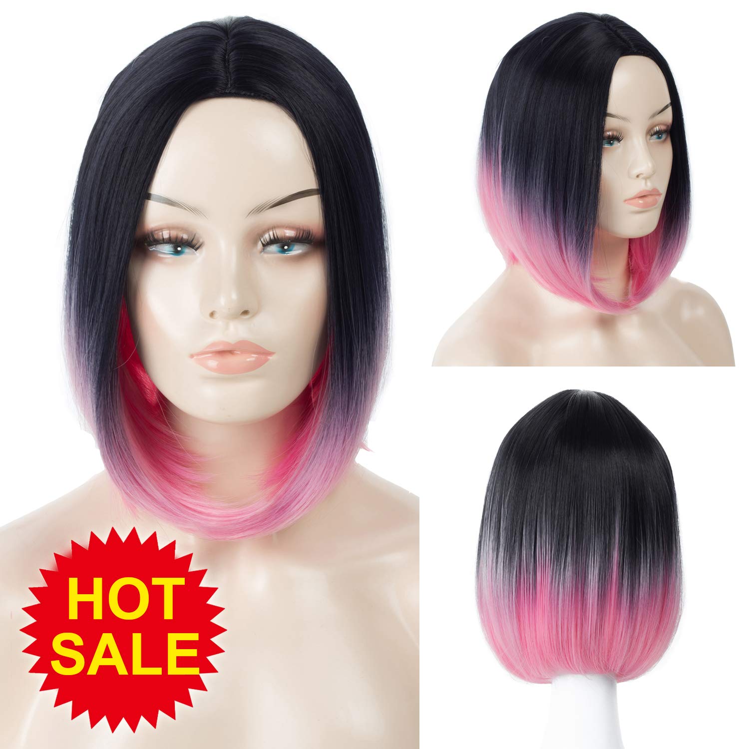 Amazon Com Short Bob Hair Wigs Ombre Brown Color Two Tone Ombre