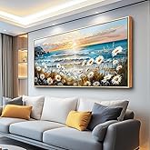 PHAOHUAXM Canvas Wall Art For Living Room Farmhouse Bedroom Wall Painting Marine Landscape Painting Office Photos Watercolor Wall Decor Flowers Nature Artwork For Walls Modern Home Decor 20x40 In