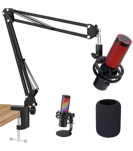 Amazon.com: White Boom Arm for Hyperx Quadcast S, Adjustable