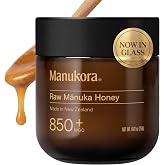 Manukora Raw Manuka Honey MGO 850+ Non-GMO Immune &amp; Digestive Support 250g | New Zealand Honey, B-Corp Certified, Monofloral, 3rd Party Tested, Glyphosate Residue-free, Traceable Hive-to-Hand