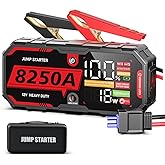 ATGFOX 8250A Jump Starter Heavy Duty Jumper Starter Portable Battery Pack (Up to 10L Gas / 6.5L Diesel), 24000mAh Power Bank, 12V Auto Car Truck Battery Booster Jump Box, 48-Months Stand-by Time