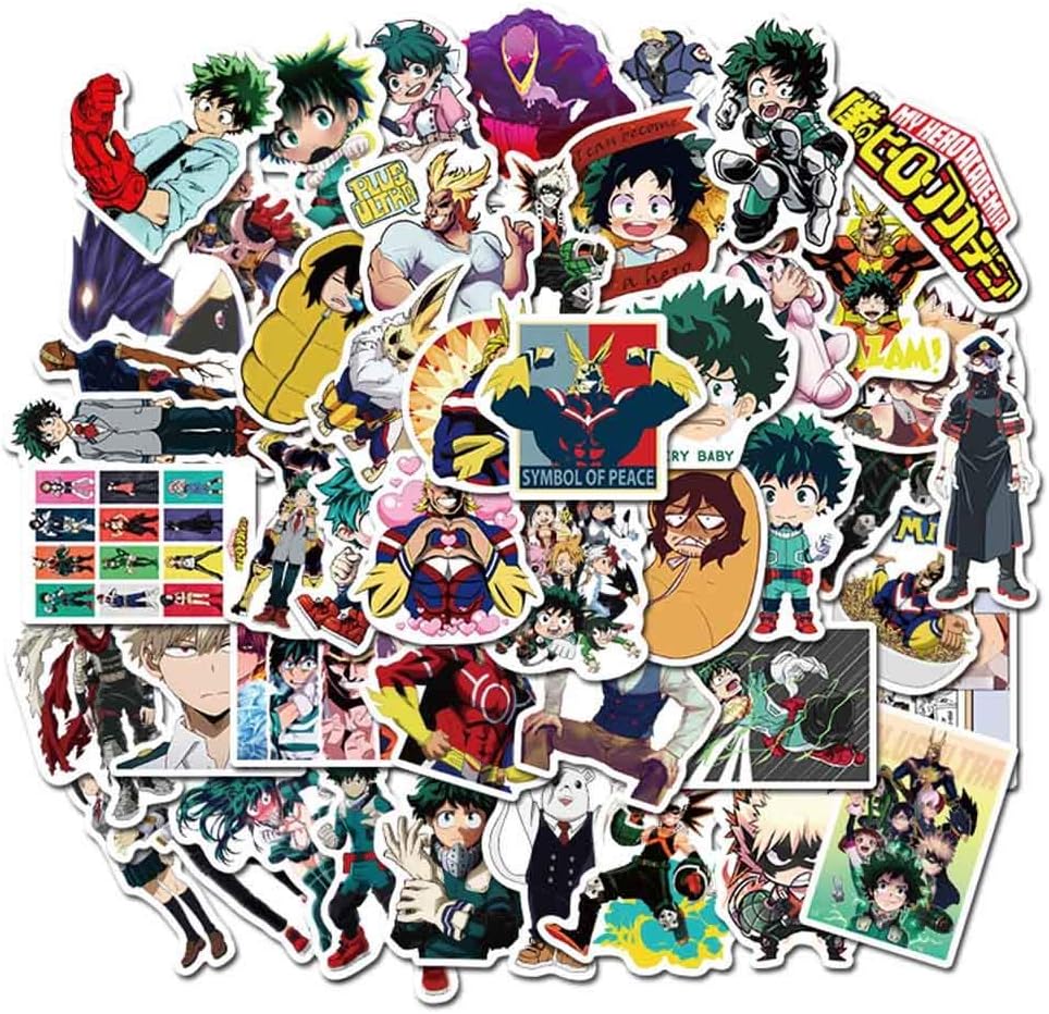 Zhenzhiao Demon Slayer Sword Art Online Black Deacon Sailor Moon Ufo My Hero Academia Dragon Ball Anime Stickers Skateboard Laptop Luggage Fridge Car Diy Magic My Hero Academia 50pcs Amazon Co Uk Office Products