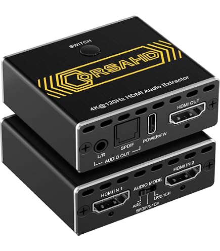 4K@120Hz HDMI 2.1 eARC Audio Extractor 1 in 1 Out Support VRR ALLM