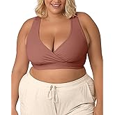 Kindred Bravely French Terry Nursing Bra for Breastfeeding and Sleep, Racerback Crossover, Soft and Stretchy Maternity Bra