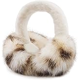 RUIKUNA Women Winter Ear Muffs Fluffy Faux Fur Earmuffs Foldable Ear Warmer Girls Soft Ear Covers