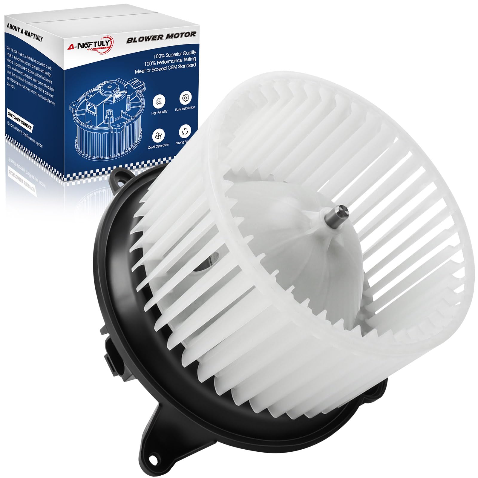 Photo 1 of AC Blower Motor Fan Replacement for 2003 2004 2005 2006 2007 Chevy Silverado 1500 2500 3500 HD Avalanche, GMC Sierra, Hummer H2, Cadillac Escalade EXT, HVAC Heater Blower Motor Fan, 700101