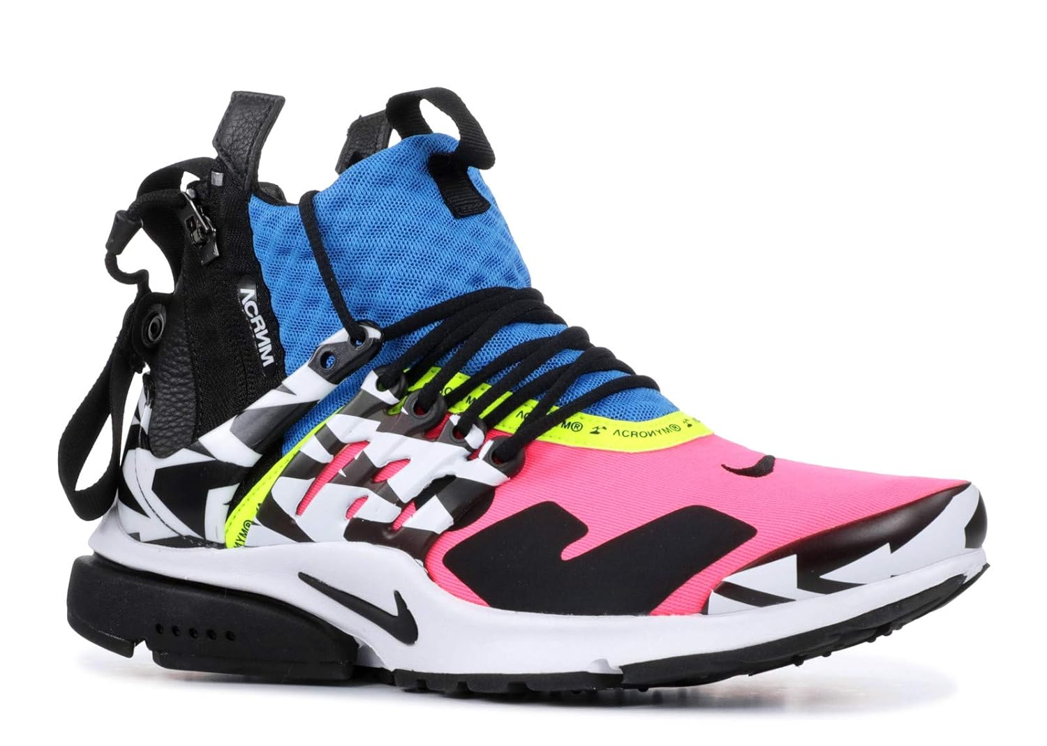 NIKE Mens Air Presto Mid/Acronym Racer Pink/Black-Photo Blue Synthetic Size 12