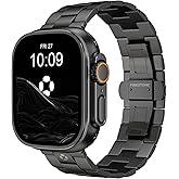 FiNESTONE CRNS03 Titanium Watch Band for Apple Watch Ultra 3/2/1 49mm & Series 11/10 46mm, Adjustable Link & Butterfly Clasp for Apple Watch Ultra Band, Premium Color Match iWatch Metal Band for Men