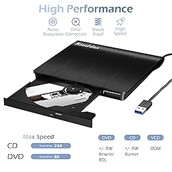 Rioddas External CD/DVD Drive for Laptop, USB 3.0