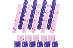 Tintinwiwigo 20PCS KPOP Theme Slap Bracelets, KPOP Slap Wristband Set,Kpop Party Favors,Purple Crack Energy Pattern,Kpop Birt