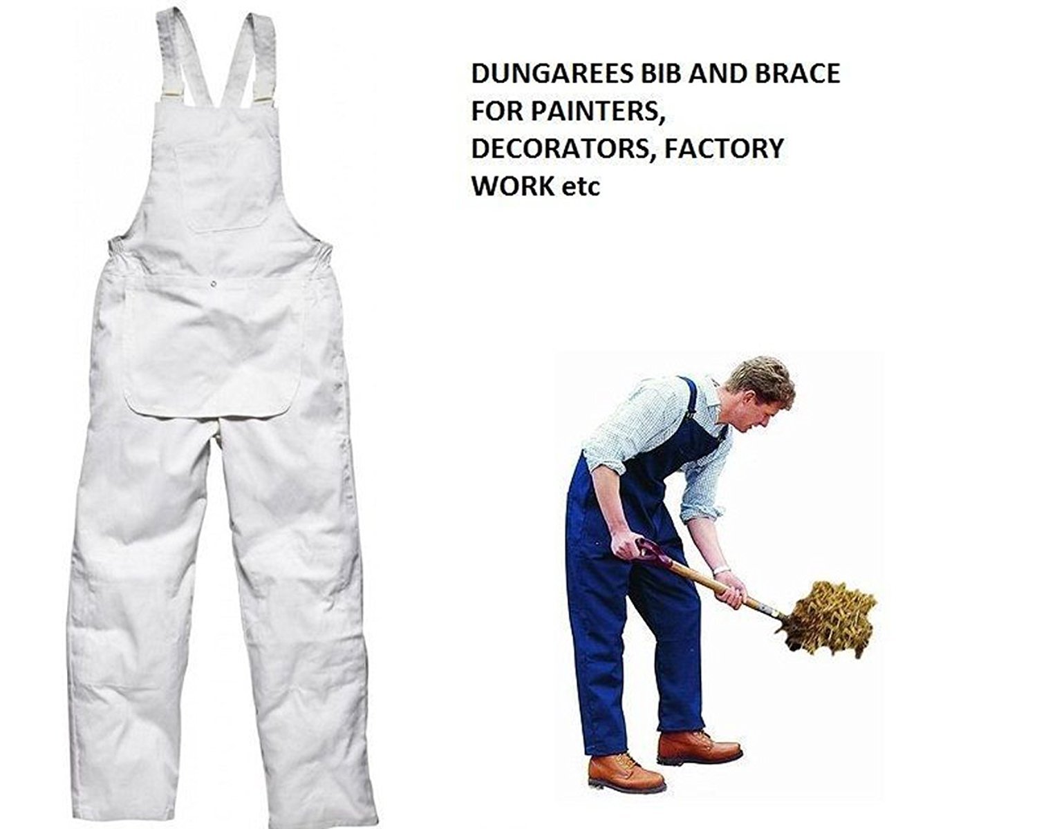 blue bib and brace overalls