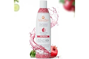 Aroma Paws Dog Shampoo and Conditioner - Aromatic Tearless Shampoo for Cleansing, Grooming, and Conditioning - Moisturizing Anti Itch Shampoo for Dogs and Puppies - Pomegranate Cucumber 13.5 oz