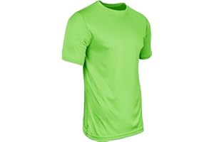 Champro Boys' Vision Youth Lightweight Polyester T-Shirt Jersey, Neon Green, Medium