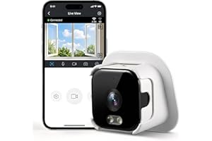 Vikye 2K Window Camera, 2.4G 5G WiFi Indoor Security Video Cam with AI Anti Glare 5G WiFi Color Night Vision for Glass Lookin