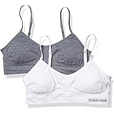 Calvin Klein Kids Girls' Seamless Wirefree Comfort Bralette Bra 2-Pack