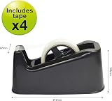 Rapesco 1639 500 Heavy Duty Tape Dispenser with 4 Clear Tape Rolls view 2