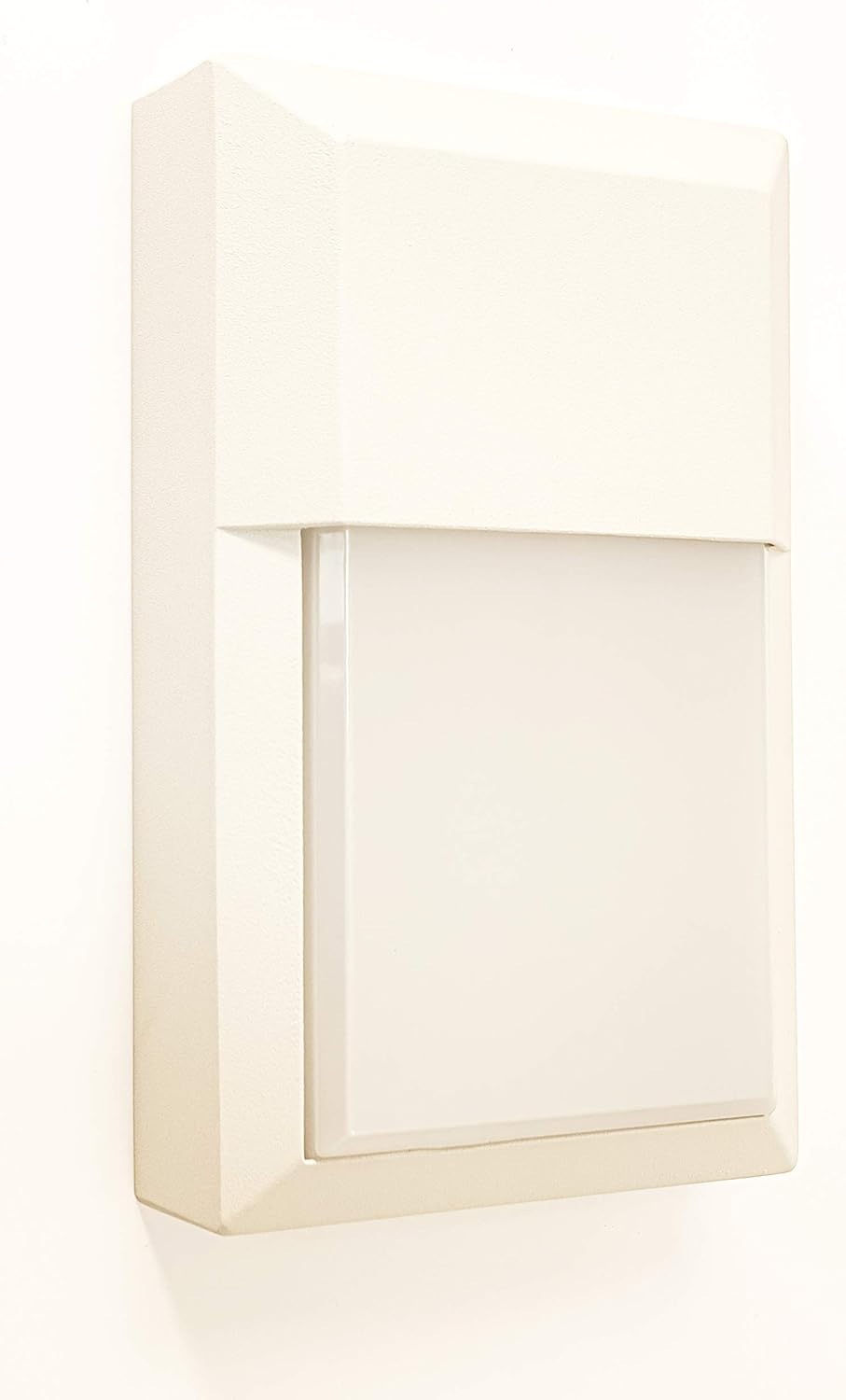 CORAMDEO Commercial Residential Outdoor Sconce Wall Pack Light, Wet Location, Built in LED Gives 100W of Light 1000 lumens from 12W of Power, White Cast Aluminum with White PC Lens