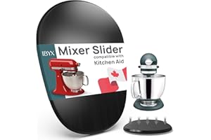 Ibyx Elegant Sliding Tray for Your Coffee Maker & Heavy Kitchen Appliances - Sturdy, Slides Easily from Under The Cabinet (Black, for 5.5 Qt Kitchenaid Mixer)