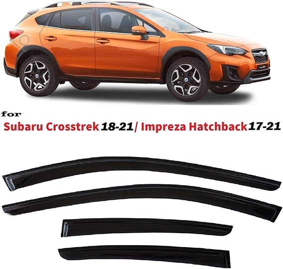 Smoke Black Tinted TapeOn Side Window Vent Visor Deflectors Rain