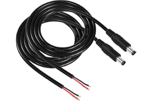 RIIEYOCA DC Power Adapter Cord Tip 7.4mm x 5.0mm (7.4mm x 0.6mm) Male Plug Connector Adapter Pigtail Cable for Laptop Power A