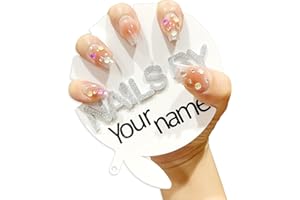 Leyabeautysupply Nail Prop For Picture Nail Display Professional Beauty Acrylic Nail Props For Nail Tech 3D Nail Technician Picture Prop with 3D stickers silver glitter