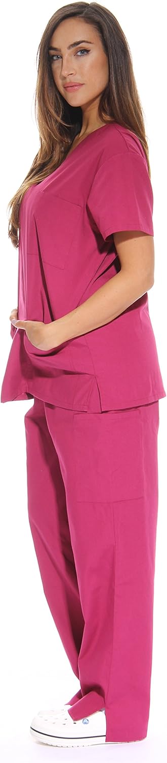 Just Love Women's Scrub Sets Six Pocket Medical Scrubs (V-Neck with Cargo Pant): Clothing