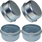 LUXTRKSTO 4pcs 1.98'' Trailer Hub Dust Caps for 2000 3500 lb Axle Spindle | Wheel Bearing Grease Covers Cap, Heavy Duty Galvanized Dust Cups, Anti Rust, for Dexter EZ Lube Boat RV Utility Trailers