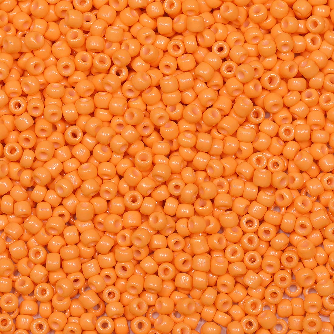 Bala&Fillic Tangerine Color 3mm Seed Beads About 3600pcs/100Grams in Bag, 8/0 Glass Craft Beads for Making Bracelet Necklace Earring(Tangerine)