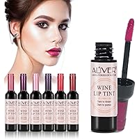 6 Colors Lip Gloss Set Wine Lipstick Matte Long Lasting Waterproof Lip Tint Set Lip Stain