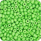 1000 Pcs Craft Glass Pony Beads for DIY Jewelry Making, 4mm 6/0 Colorful Bulk Beads for Bracelets, Necklaces, Rings and Earrings (Grass Green)