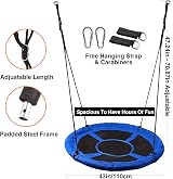 REDCAMP Large 110 cm Nest Tree Swing Seat for Children Blue 500 Lbs Capacity view 6