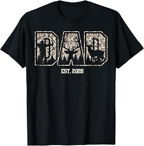 Camo Dad EST 2026 Camouflage Hunting Dad Father's Day T-Shirt