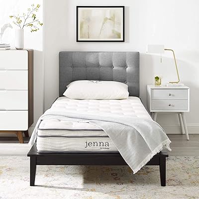 Modway Jenna 8” Narrow Twin Innerspring Mattress with Pillow Top