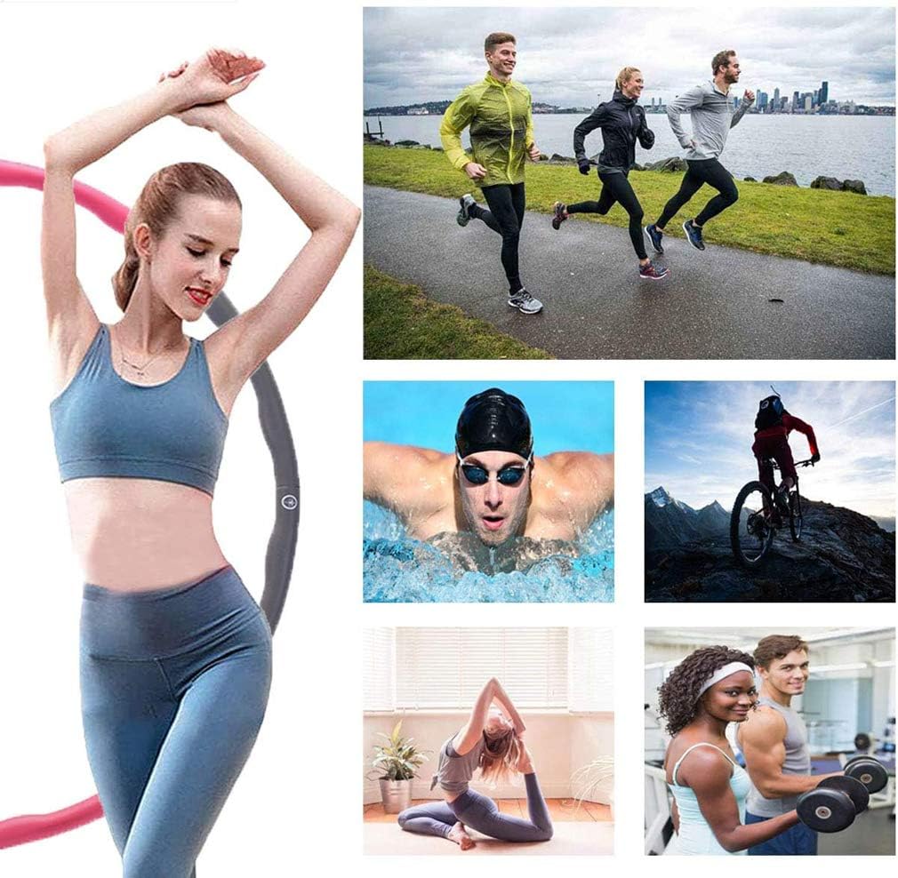 EXQUIFIRM Exercise Hula Hoop for Adults, Professional Soft Fitness Hoola Hoop - Easy to Spin, Premium Quality and Soft Padding Weighted Hoop, 8 Section Detachable Design: Toys & Games