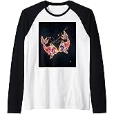 Galaxy Fish - Pisces Zodiac Sign Raglan Baseball Tee