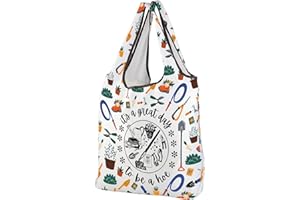 CMNIM Gardener Gift It’s a Great Day To Be a Hoe Gardening Tote Bag Plant Lover Gifts for Women Plant Lady Reusable Bag