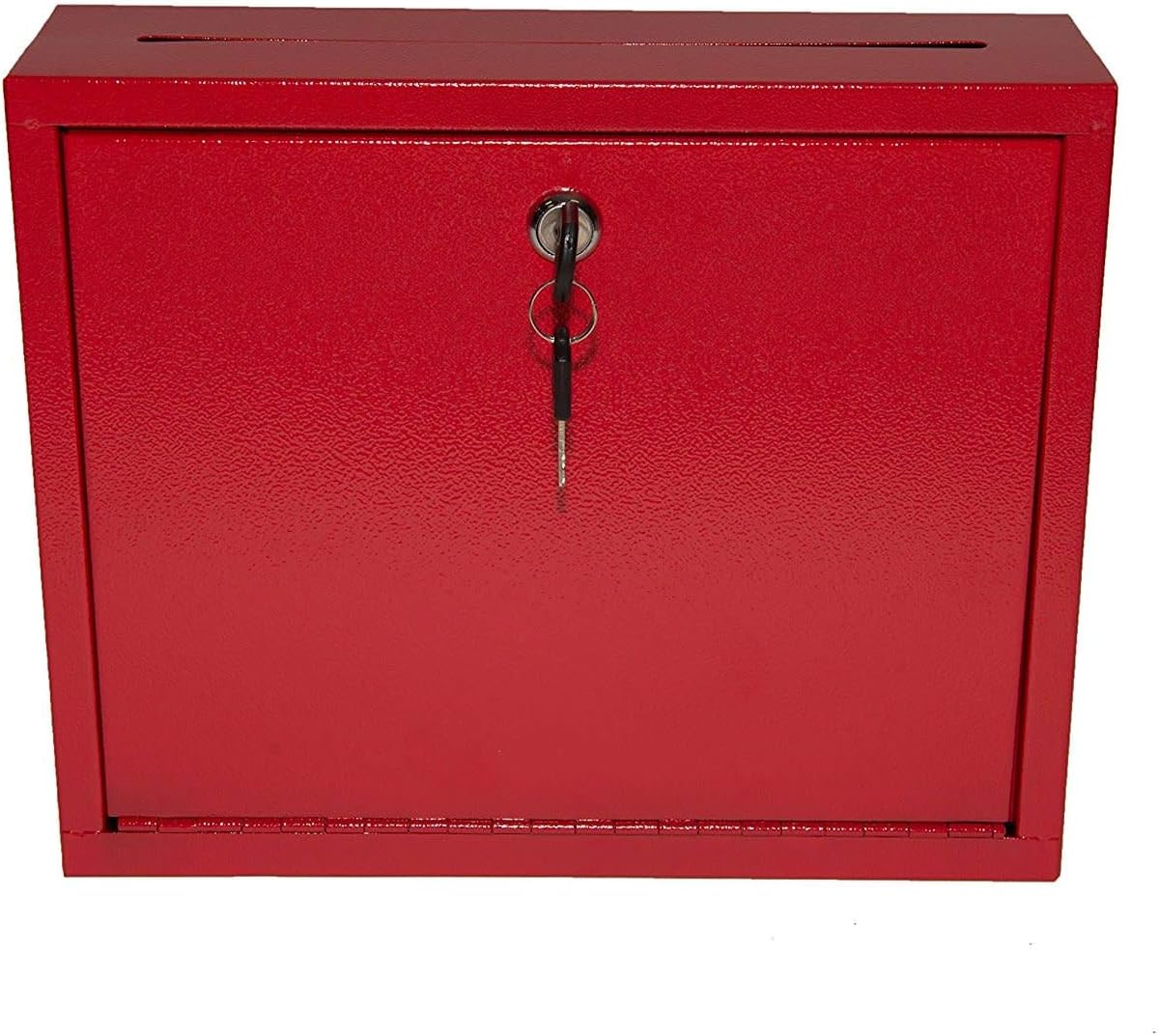 AdirOffice Multi Purpose Mail Box with Lock - Heavy Duty Drop Box - Commercial Suggestion Box -Wall Mountable Safe and Secure Ballot Box - 3" x 10" x 12" - Blue : Office Products