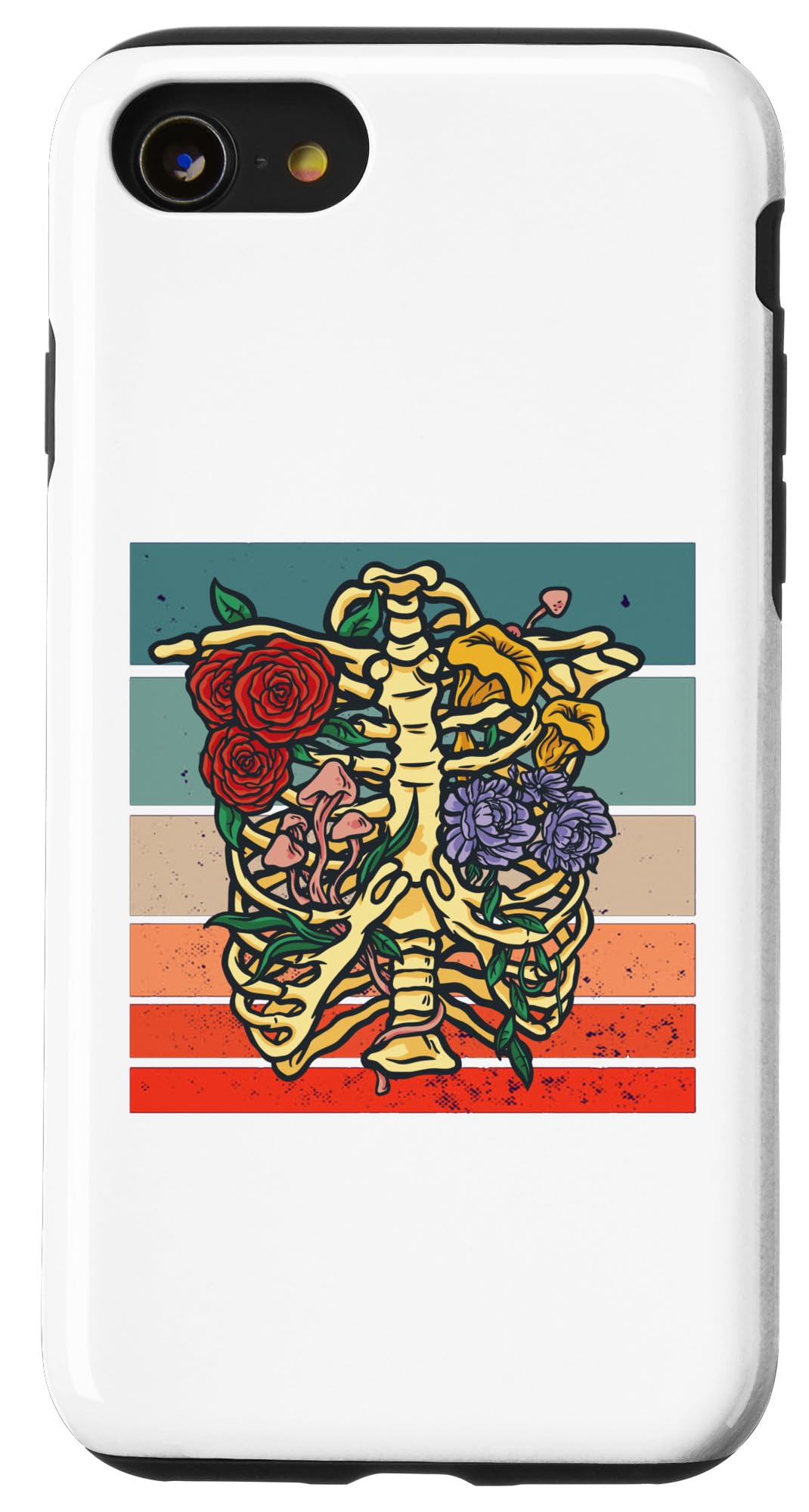 iPhone SE (2020) / 7 / 8 Flowers and Mushrooms ribcage art life and death nature love Case