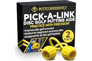 PuttConfidently Pick-A-Link Disc Golf Putting Aide | Learn to Putt More Accurately | Attaches onto Baskets Chains | Essential