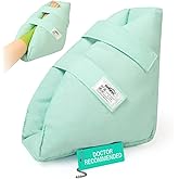 DRKLC Heel Protectors for Pressure Sores,Adjustable Foot Boot Surgery Recovery Supplies for Elderly Bedridden Pressure Ulcer Ankle Pillow for Bed, Wheelchairs (Light Green - 1 Piece)