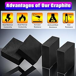 KoveYzao 4 Packs Graphite Ingot Block, 99.9% High