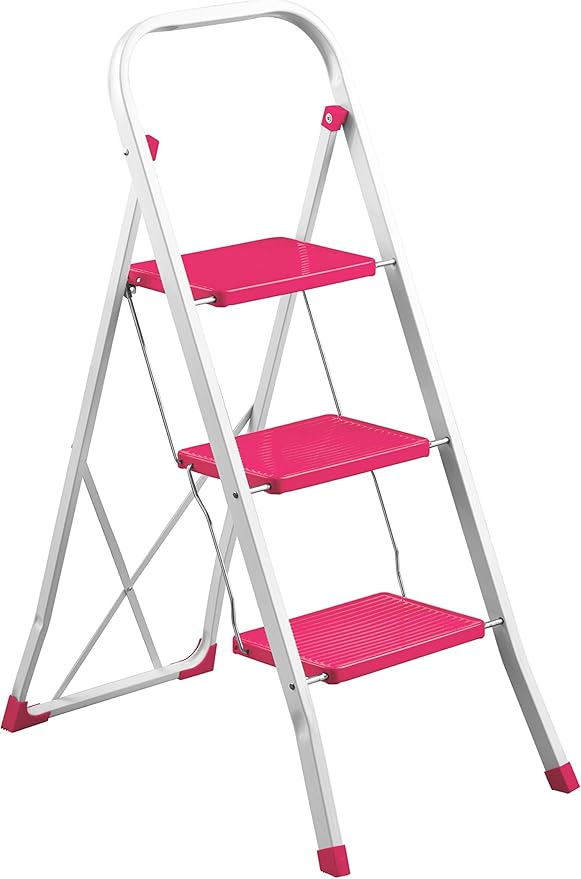 Premier Housewares 2100025 3Step LadderHot Pink Amazon.co.uk DIY