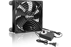 MEGATTA Cooling Fan with AC Plug, Small 12V Cooling Fan110V 120V 220V 240V Fan Enhanced Cooling Solution for Receiver,Raspberry, PlayStation, Fiber Modem,Cabinet (120-38mm-1pcs)