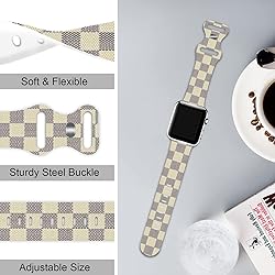 Luxury Checkered Designer Strap Compatible with