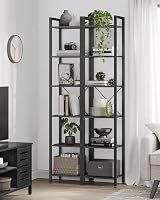 VASAGLE 6-Tier Bookshelf Industrial Ebony Black and Ink Black LLS101B56 view 3