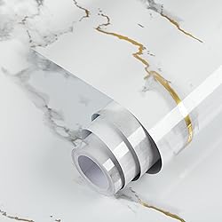 practicalWs Glossy Marble Wallpaper Peel and Stick