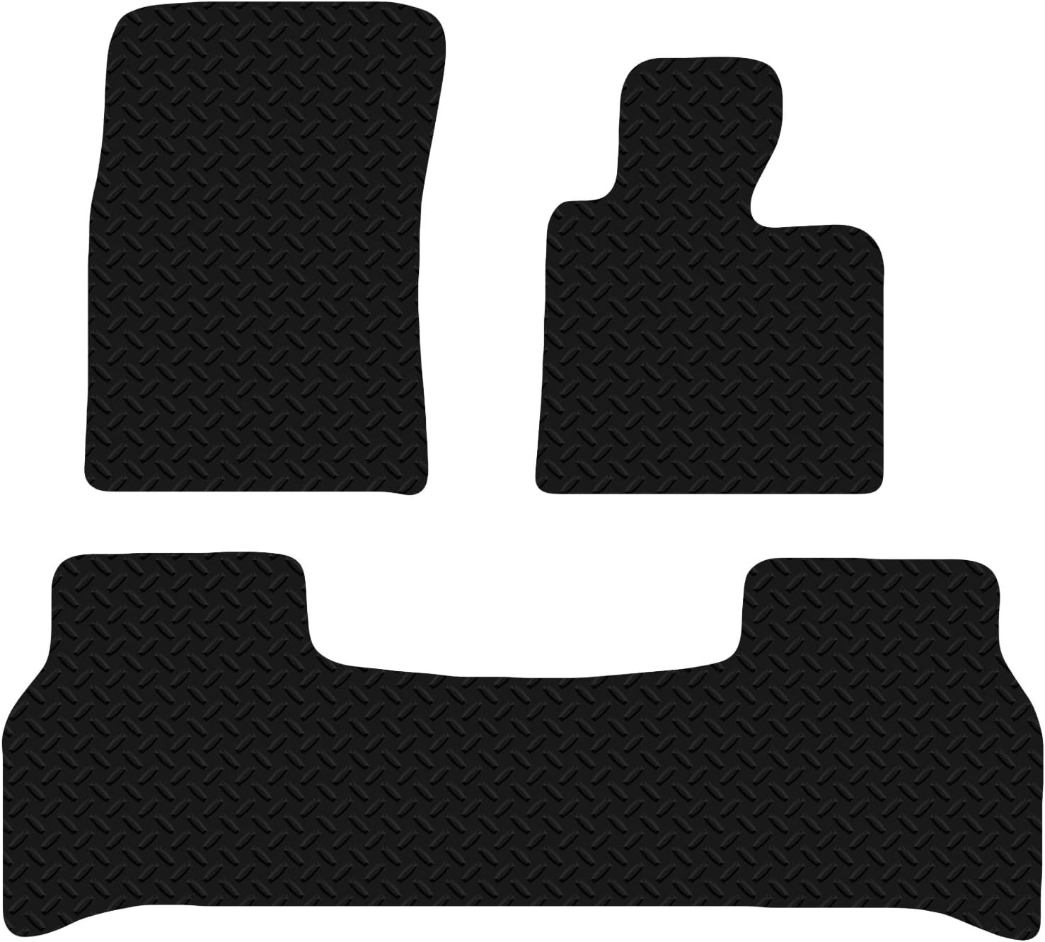 Carsio Car Mats 3pc Set For Range/Land Rover Vogue 2002-2012 Tailored Fit Rubber Floor Mat Complete Accessory Black Custom Fitted