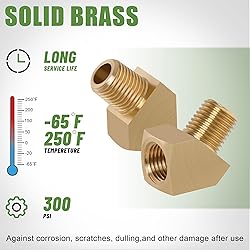 Ailbiuko 45 Degree Barstock Street elbow,3/8" NPT
